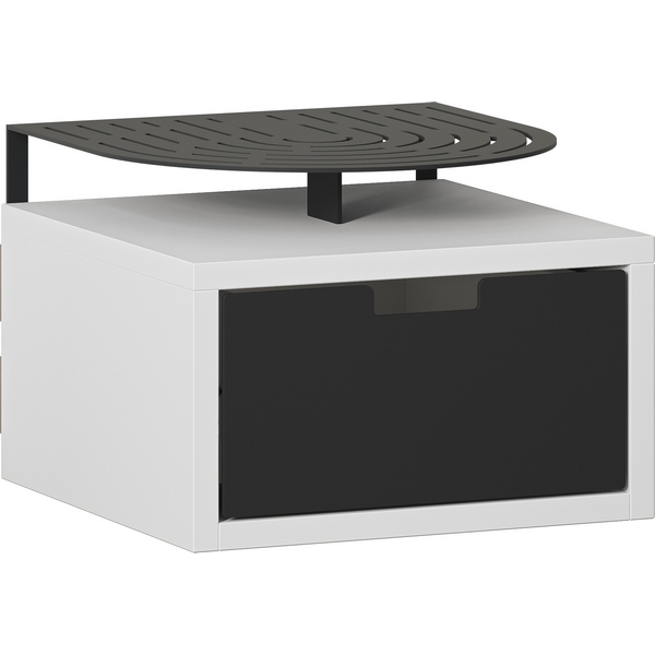 

Тумба прикроватная OSLO NIGHTSTAND LEVE (ЛДСП,Металл/Черный,Белый) арт.LEV01137, Oslo LEV01137