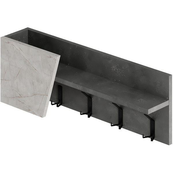 

Вешалка для одежды ELEVA HANGER LEVE (ЛДСП/Белый) арт.LEV01143, ELEVA LEV01143