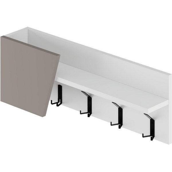 

Вешалка для одежды ELEVA HANGER LEVE (ЛДСП/Белый) арт.LEV01145, ELEVA LEV01145