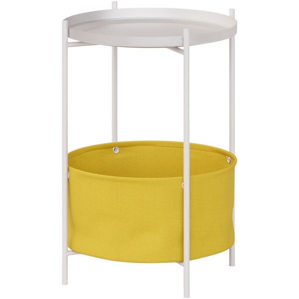 

Журнальный стол LAVARIS Элдэй CUBA SUNNY(Желтый)/белый муар 6238440804 Levmar, Белый;желтый, 6238440804