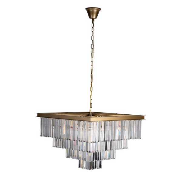 

Подвесная каскадная люстра хрустальная светодиодная Loft It Prism Clear 10019/600S, Золото, Prism Clear 10019/600S