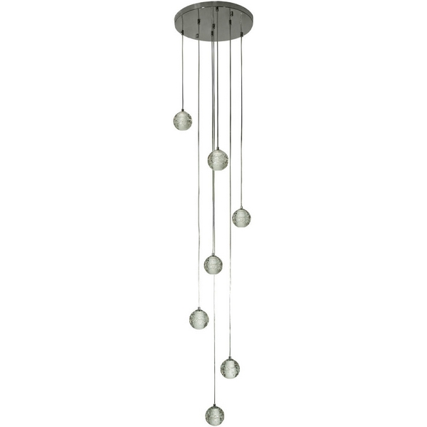 

Подвесной светильник хрустальный Loft It Rain 10112/7 шарики, Хром, Rain 10112/7