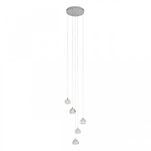 

Подвесной хрустальный светильник Loft It Rain 10151/5, Прозрачный, Rain 10151/5