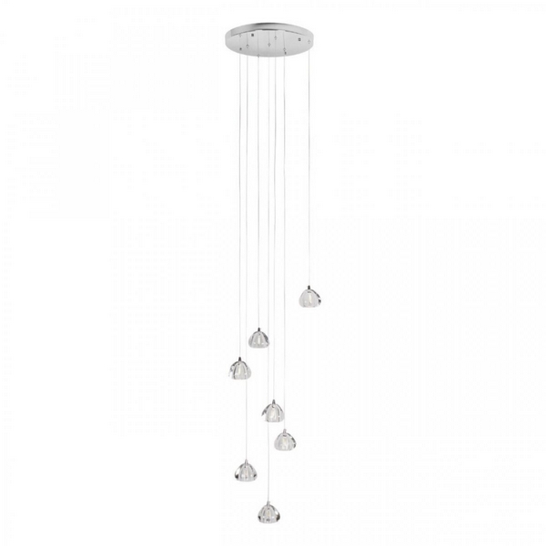 

Подвесной хрустальный светильник каскадный Loft It Rain 10151/7, Прозрачный, Rain 10151/7