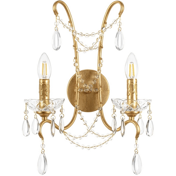 

Бра со стеклянными подвесками в форме подсвечника Loft It Foil 10430W, Золото, Foil 10430W