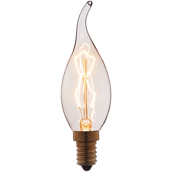 Ретро лампочка накаливания Эдисона свеча на ветру E14 40W 2400-2800K 3540-TW (Loft It) 3540 3540-TW