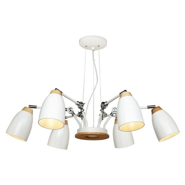 

Подвесная люстра паук Loft It Restor LOFT4402/6WH, Белый, Restor LOFT4402/6WH