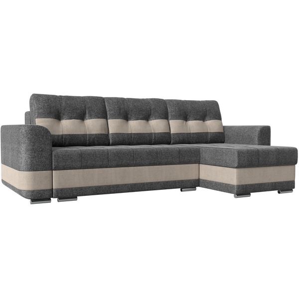 

Угловой диван Честер правый (основа рогожка серая, компаньон рогожка бежевая) Лига Диванов 100029, Честер 100029