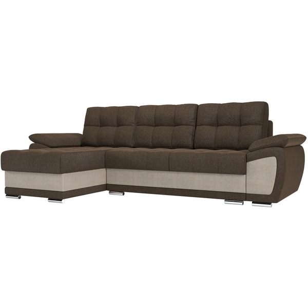 

Угловой диван Нэстор левый угол (основа рогожка коричневая, вставка рогожка бежевая) Лига Диванов 100420L, Бежевый;коричневый, Нэстор 100420L