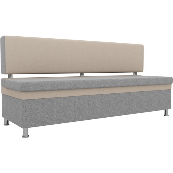 

Кухонный прямой диван Стайл (Рогожка серый) Лига Диванов 100868, Серый;бежевый, Стайл 100868