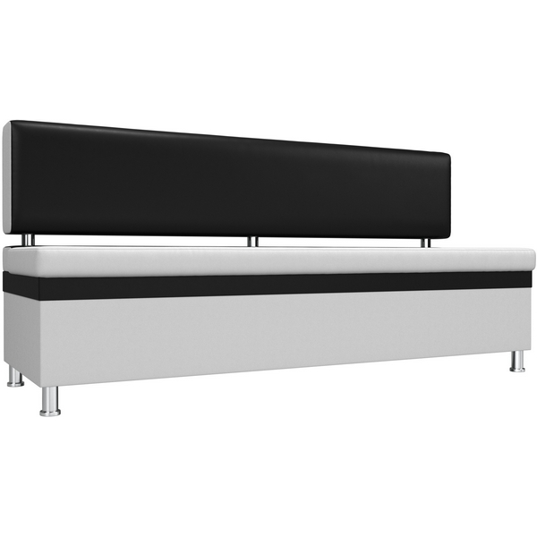 

Кухонный прямой диван Стайл (основа экокожа белая, компаньон экокожа черная) Лига Диванов 100870, Черный;белый, Стайл 100870