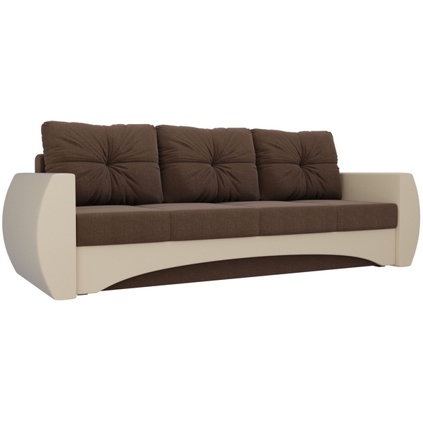 

Диван прямой Сатурн (основа рогожка коричневая, компаньон экокожа бежевая) Лига Диванов 101036, Сатурн 101036