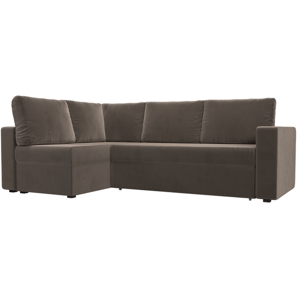 

Угловой диван Оливер левый угол (велюр коричневый) Лига Диванов 102065L, Оливер 102065L