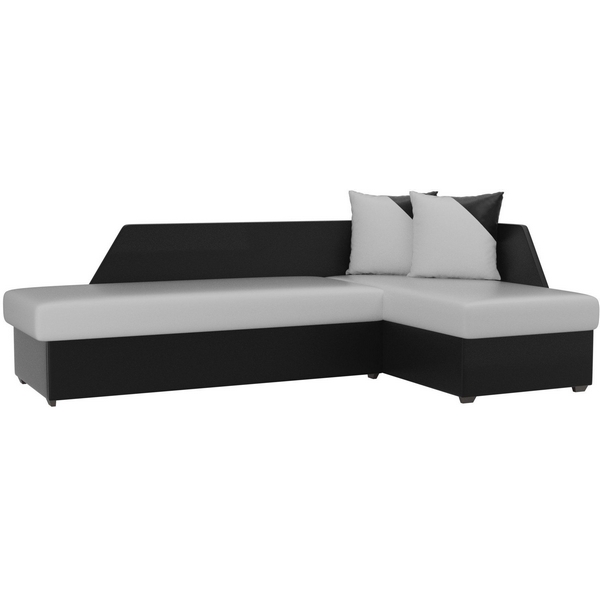 

Угловой диван Андора правый (основа экокожа белая, компаньон экокожа черная) Лига Диванов 102677, Черный;белый, Андора 102677