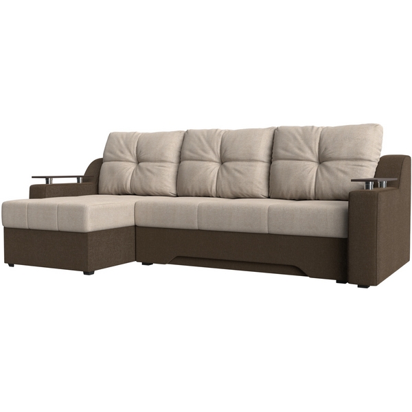 

Угловой диван Сенатор левый (основа рогожка бежевая, компаньон рогожка коричневая) Лига Диванов 102692L, Бежевый;коричневый, Сенатор 102692L