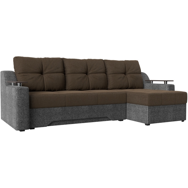 

Угловой диван Сенатор правый (основа рогожка коричневая, компаньон рогожка серая) Лига Диванов 102695, Серый;коричневый, Сенатор 102695