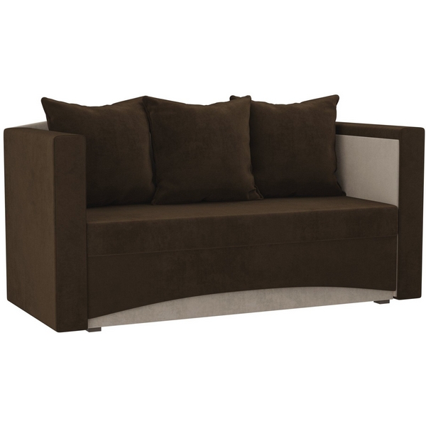 

Кушетка Чарли левый (основа велюр коричневый, компаньон велюр бежевый) Лига Диванов 102733, Чарли 102733