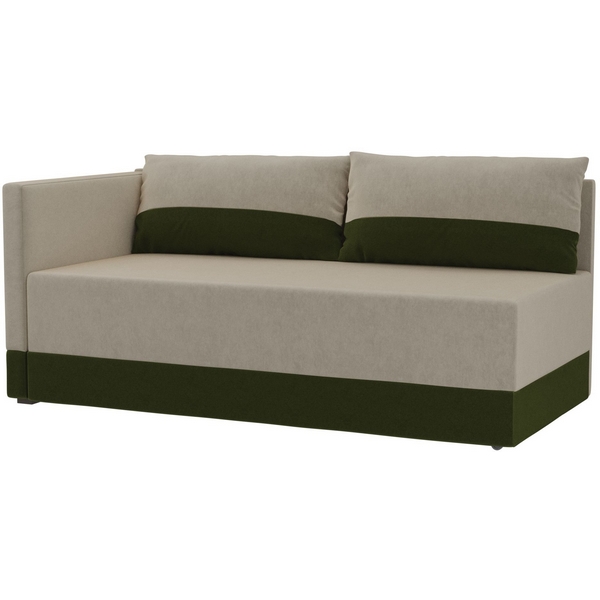

Кушетка Никас левый (основа микровельвет бежевый, компаньон микровельвет зеленый) Лига Диванов 105198L, Бежевый;зеленый, Никас 105198L
