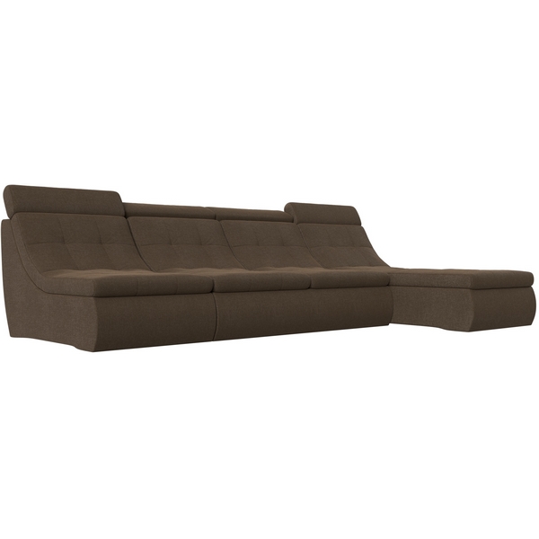 

Угловой модульный диван Холидей Люкс (рогожка коричневая) Лига Диванов 105570, Коричневый, Холидей Люкс 105570