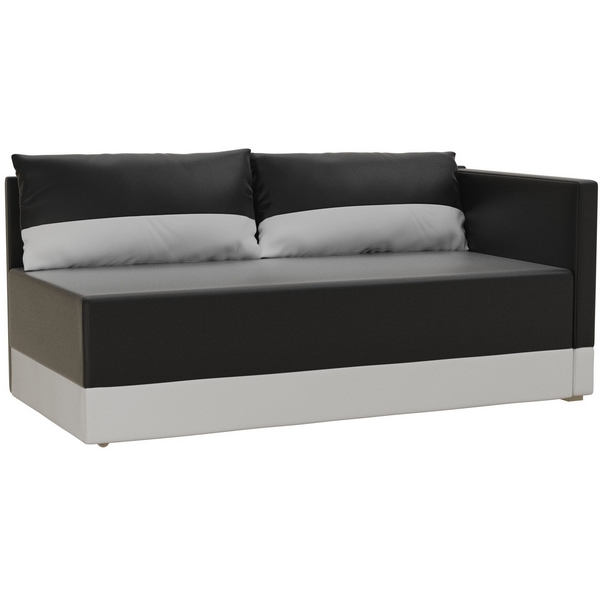 

Кушетка Никас правый (основа экокожа черная, компаньон экокожа белая) Лига Диванов 105902, Черный;белый, Никас 105902