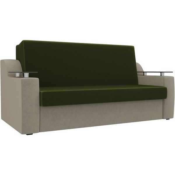 

Прямой диван аккордеон Сенатор 120 (основа микровельвет зеленый, компаньон микровельвет бежевый) Лига Диванов 106418, Бежевый;зеленый, Сенатор 106418