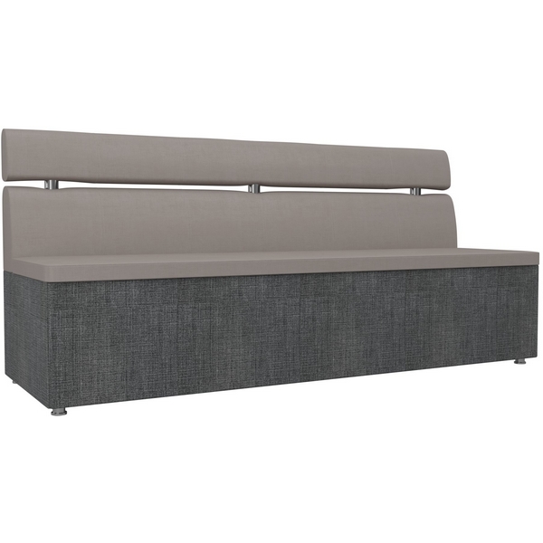 

Кухонный прямой диван Классик (основа рогожка бежевая, компаньон рогожка серая) Лига Диванов 106561, Серый;бежевый, Классик 106561