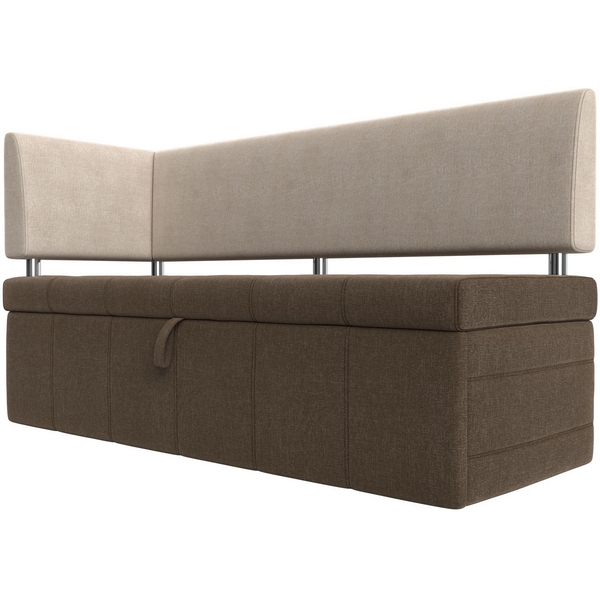 

Кухонный прямой диван Стоун с углом левый (основа рогожка коричневая, компаньон рогожка бежевая) Лига Диванов 107284L, Бежевый;коричневый, Стоун 107284L