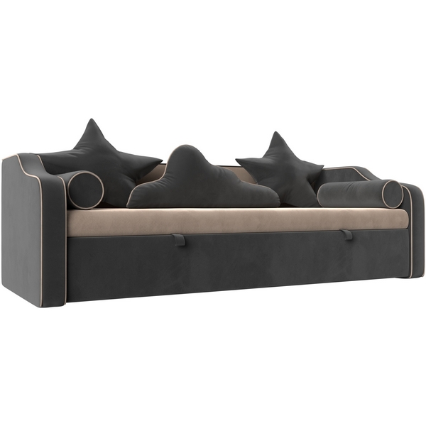 

Детский диван-кровать Рико (основа велюр бежевый, компаньон велюр серый) Лига Диванов 107343, Серый;бежевый, Рико 107343