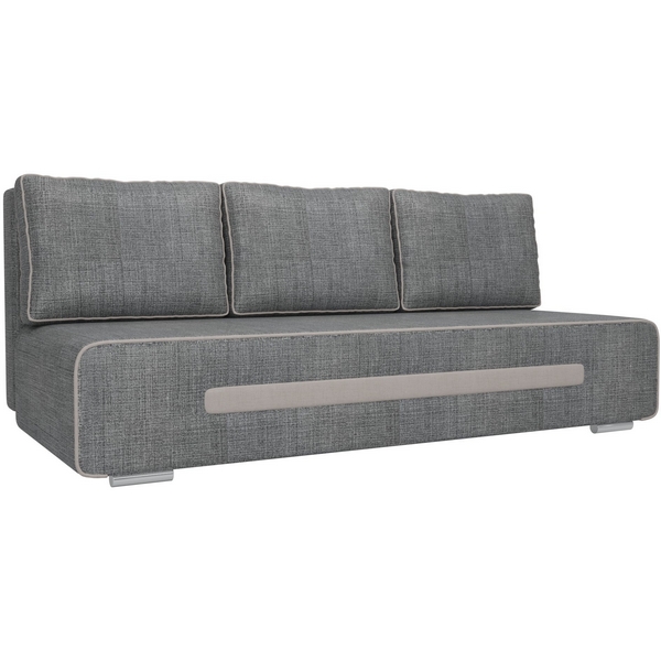 

Прямой диван Приам (рогожка серая, кант рогожка бежевая) Лига Диванов 107412, Серый, Приам 107412