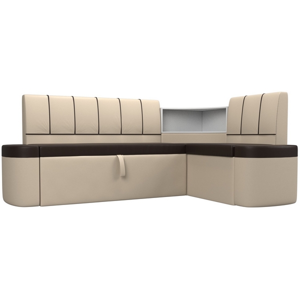 

Кухонный угловой диван Тефида правый (основа экокожа коричневая, компаньон экокожа бежевая) Лига Диванов 107536, Бежевый;коричневый, Тефида 107536