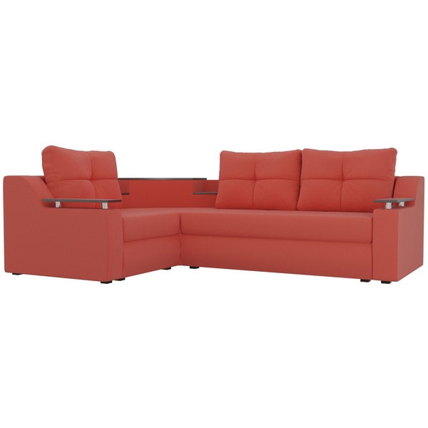 

Угловой диван Тесей левый (микровельвет коралловый) Лига Диванов 107625L, Тесей 107625L