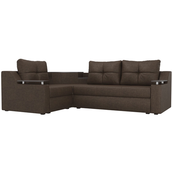 

Угловой диван Тесей левый (рогожка коричневая) Лига Диванов 107636L, Коричневый, Тесей 107636L