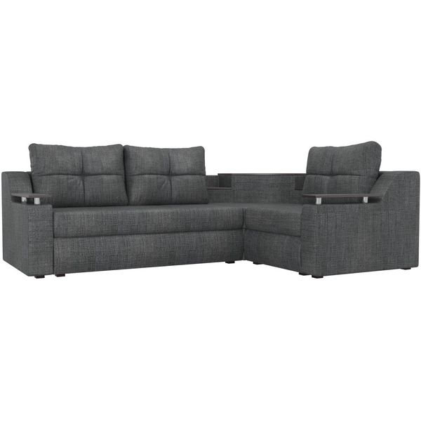 

Угловой диван Тесей правый (рогожка серая) Лига Диванов 107639, Серый, Тесей 107639