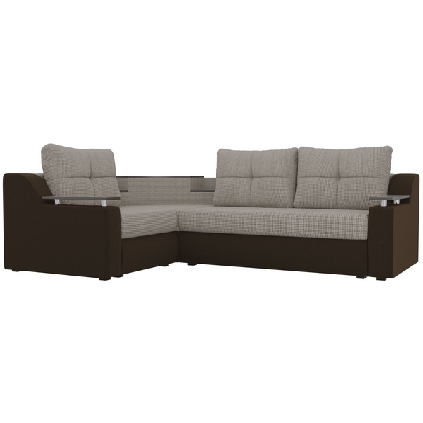 

Угловой диван Тесей левый (основа рогожка Корфу 02, компаньон микровельвет коричневый) Лига Диванов 107651L, Коричневый;корфу, Тесей 107651L