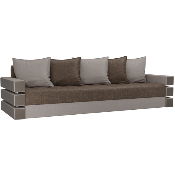 

Диван прямой Венеция (основа рогожка коричневая, компаньон рогожка бежевая) Лига Диванов 108412, Бежевый;коричневый, Венеция 108412