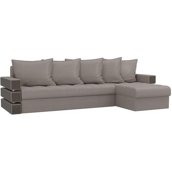 

Угловой диван Венеция правый (рогожка бежевая) Лига Диванов 108427, Бежевый, Венеция 108427