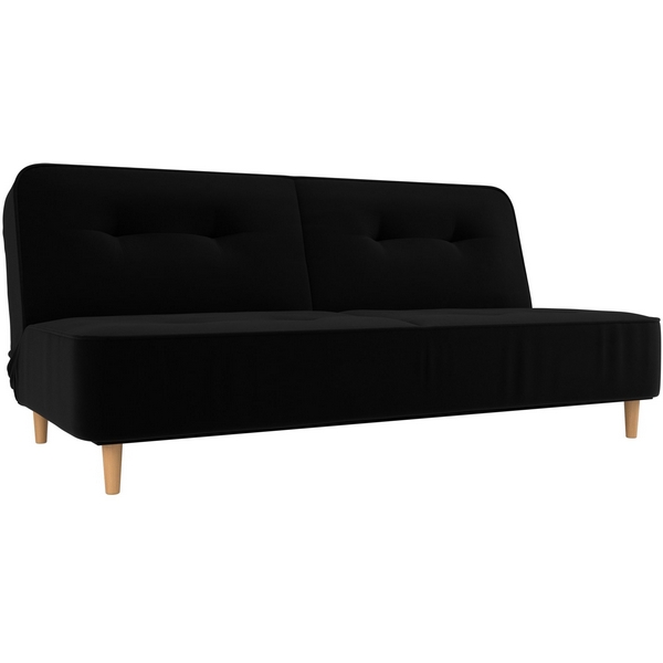 

Прямой диван книжка Портленд (микровельвет черный) Лига Диванов 108750, Портленд 108750