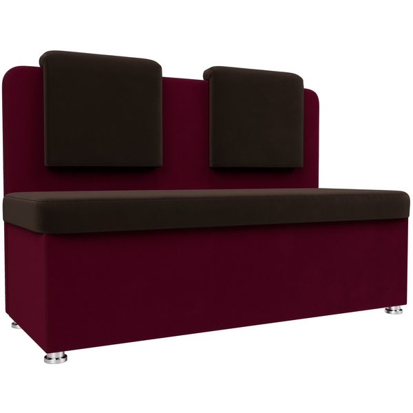 

Кухонный прямой диван Маккон 2-х местный (основа микровельвет коричневый, компаньон микровельвет бордовый) Лига Диванов 109193, Коричневый;бордовый, Маккон 109193