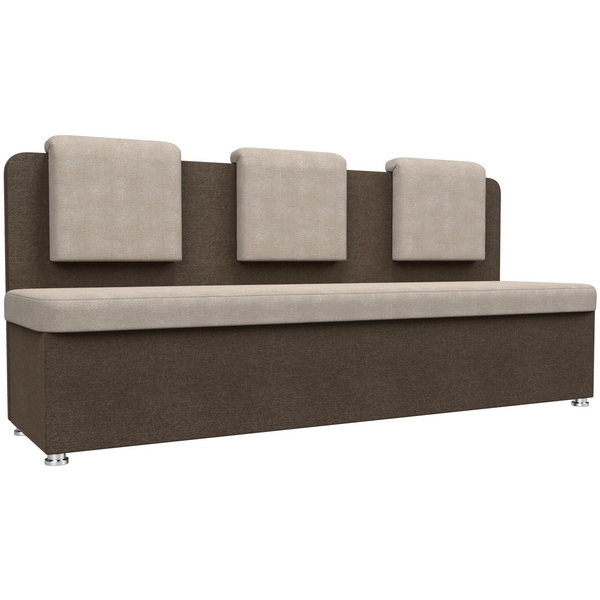 

Кухонный прямой диван Маккон 3-х местный (основа рогожка бежевая, компаньон рогожка коричневая) Лига Диванов 109232, Бежевый;коричневый, Маккон 109232