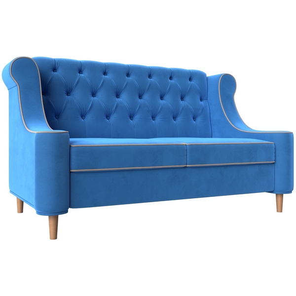 

Прямой диван Бронкс (основа велюр голубой, компаньон велюр бежевый) Лига Диванов 109372, Бронкс 109372