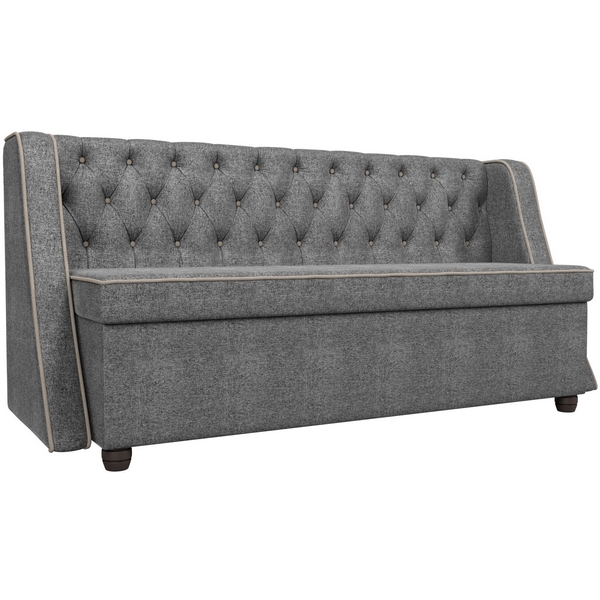 

Кухонный прямой диван Лофт (основа рогожка серая, кант рогожка бежевая) Лига Диванов 109435, Серый;бежевый, Лофт 109435