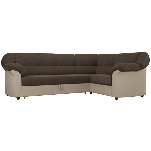 

Диван угловой Карнелла правый (основа рогожка коричневая, компаньон экокожа бежевая) Лига Диванов 109567, Бежевый;коричневый, Карнелла 109567