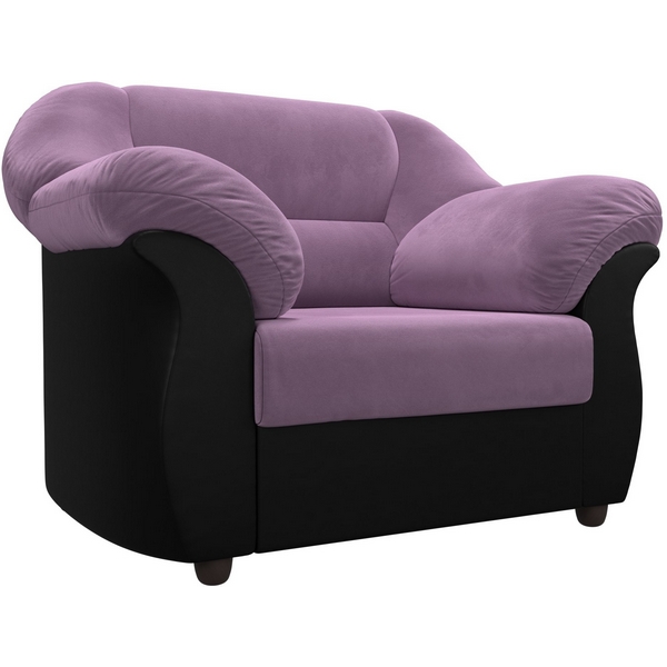 

Кресло Карнелла (основа микровельвет сиреневый, компаньон экокожа черная) Лига Диванов 109587, Карнелла 109587