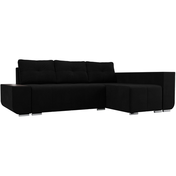 

Угловой диван Амадэус Люкс правый (микровельвет черный) Лига Диванов 109723, Амадэус Люкс 109723