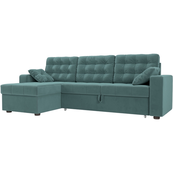 

Угловой диван Камелот левый (Велюр бирюзовый) Лига Диванов 109757L, Камелот 109757L