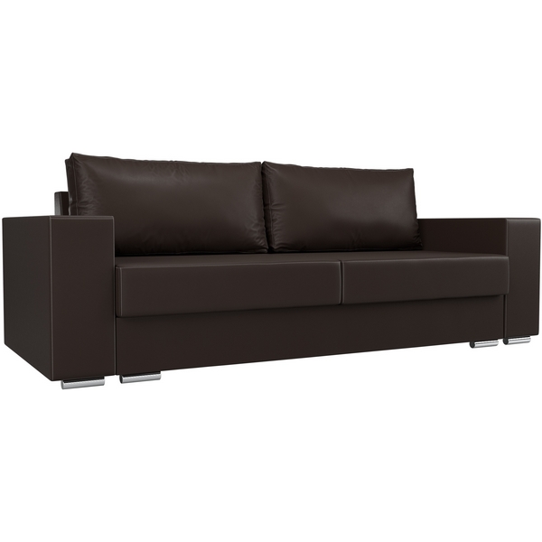 

Прямой диван Исланд (экокожа коричневая) Лига Диванов 110086, Коричневый, Исланд 110086