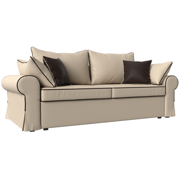 

Диван прямой Элис (экокожа бежевая, кант экокожа коричневая, подушки экокожа БЕЖ/беж/кор) Лига Диванов 110321, Бежевый, Элис 110321