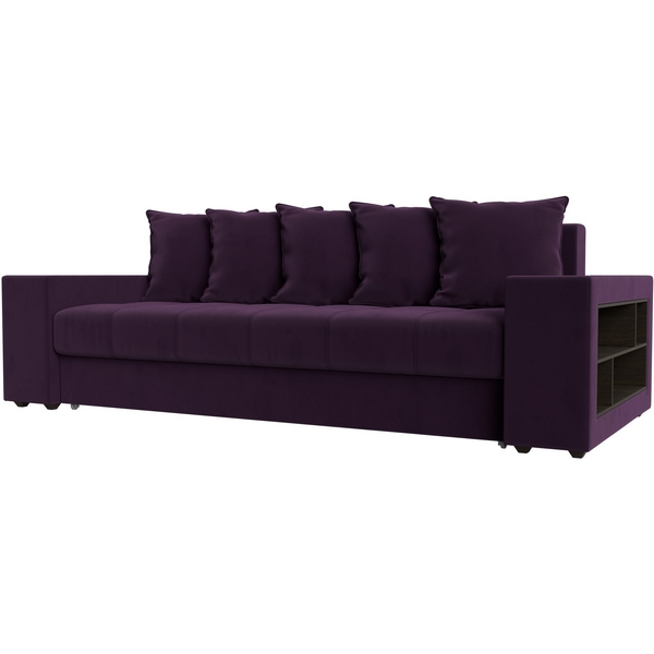 

Диван прямой Дубай полки справа (Велюр фиолетовый) Лига Диванов 110561R, Дубай 110561R