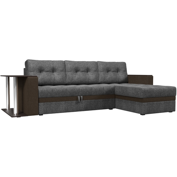 

Угловой диван Атланта М правый (основа рогожка серая, компаньон рогожка коричневая) Лига Диванов 110818, Серый;коричневый, Атланта 110818