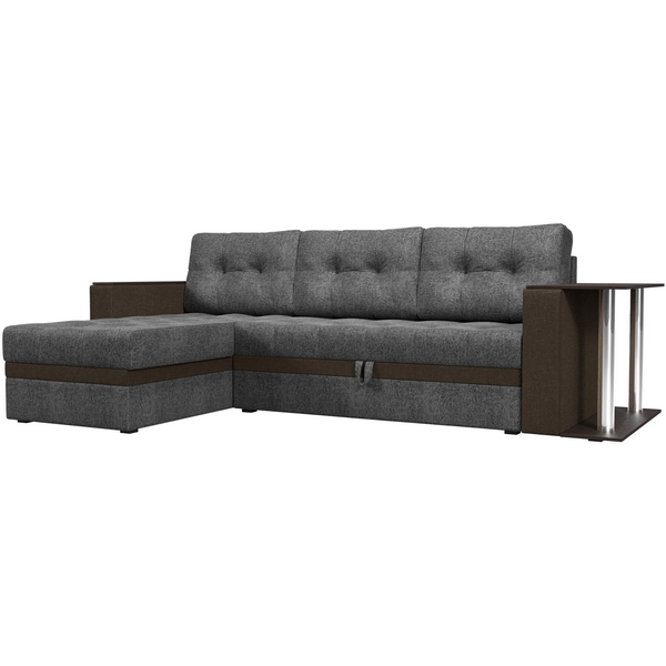 

Угловой диван Атланта М левый (основа рогожка серая, компаньон рогожка коричневая) Лига Диванов 110818L, Серый;коричневый, Атланта 110818L